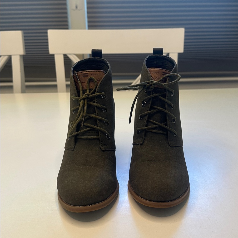Nautica Wedge Ankle Boots green size 5.5 - Picture 2 of 7